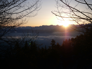 Lever de soleil sur Grenoble
